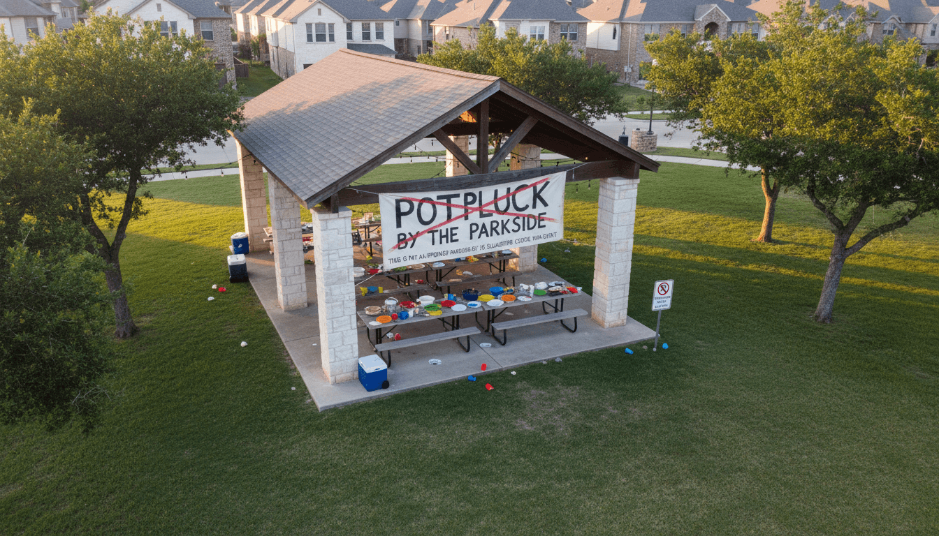 Potluck by the Parkside is NOT an approved Parkside at Slaughter Creek HOA event